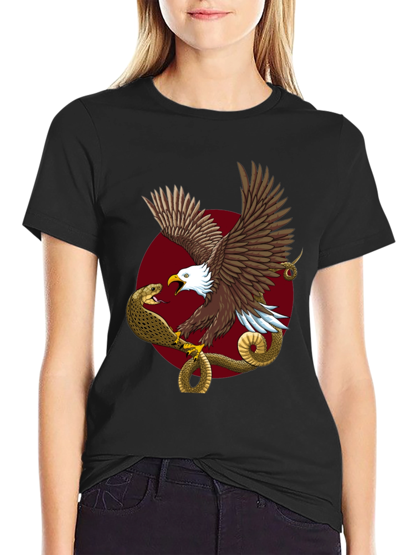 Eagle vs Snake Graphic T-Shirt
