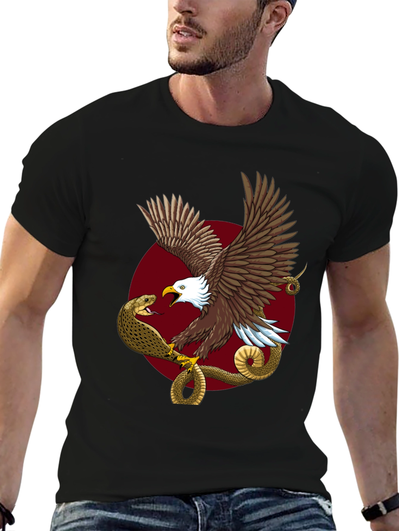 Eagle vs Snake Graphic T-Shirt