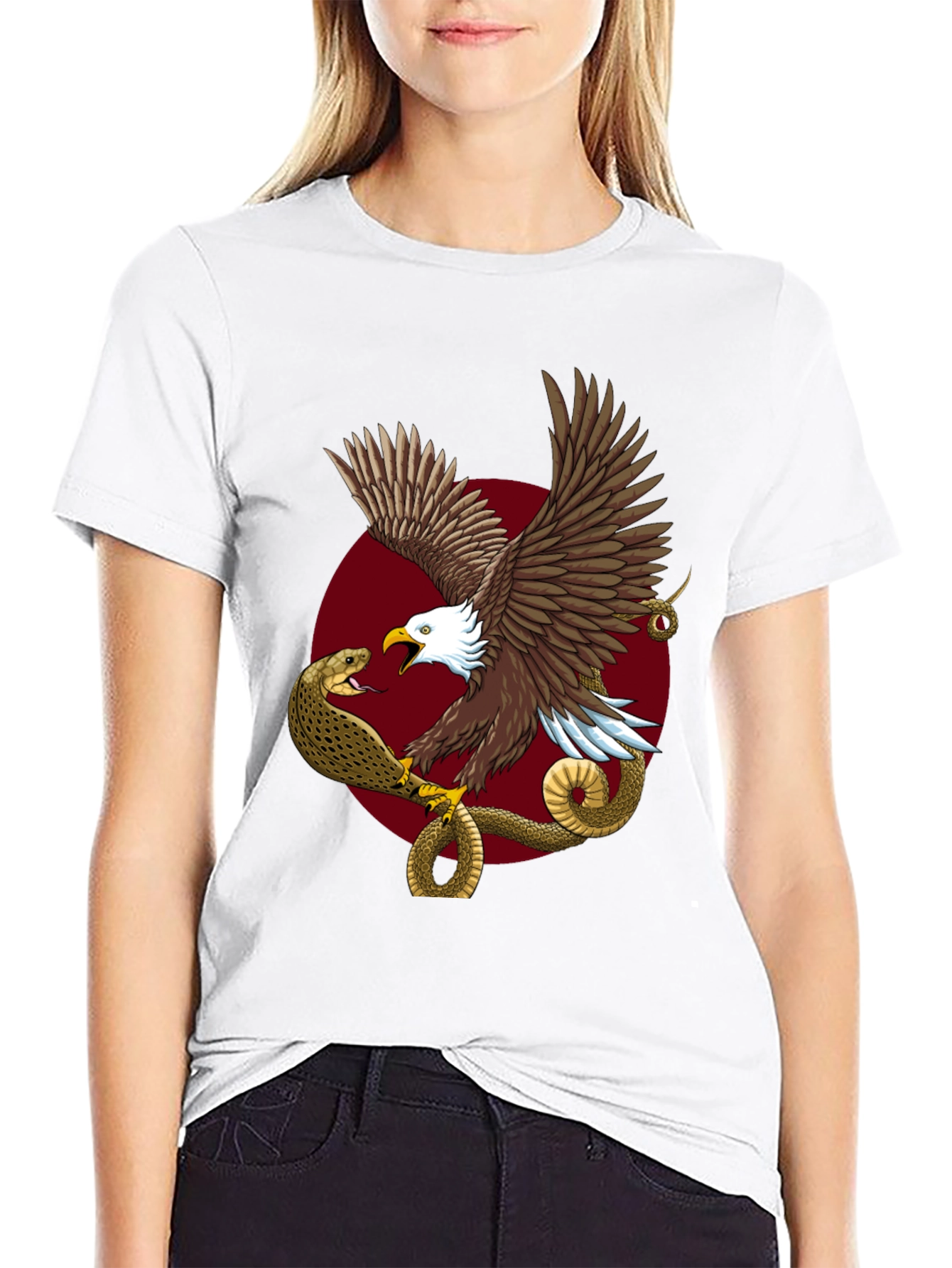 Eagle vs Snake Graphic T-Shirt