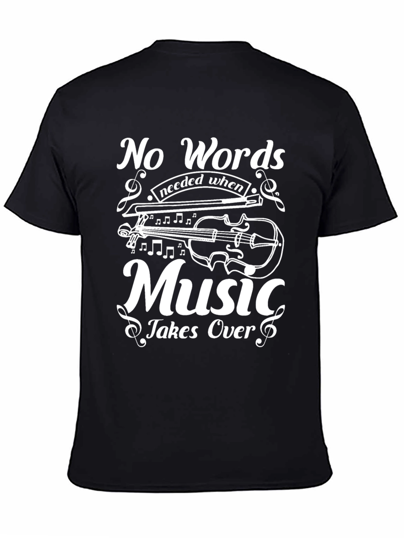 No Words Needed Music T-Shirt - Black