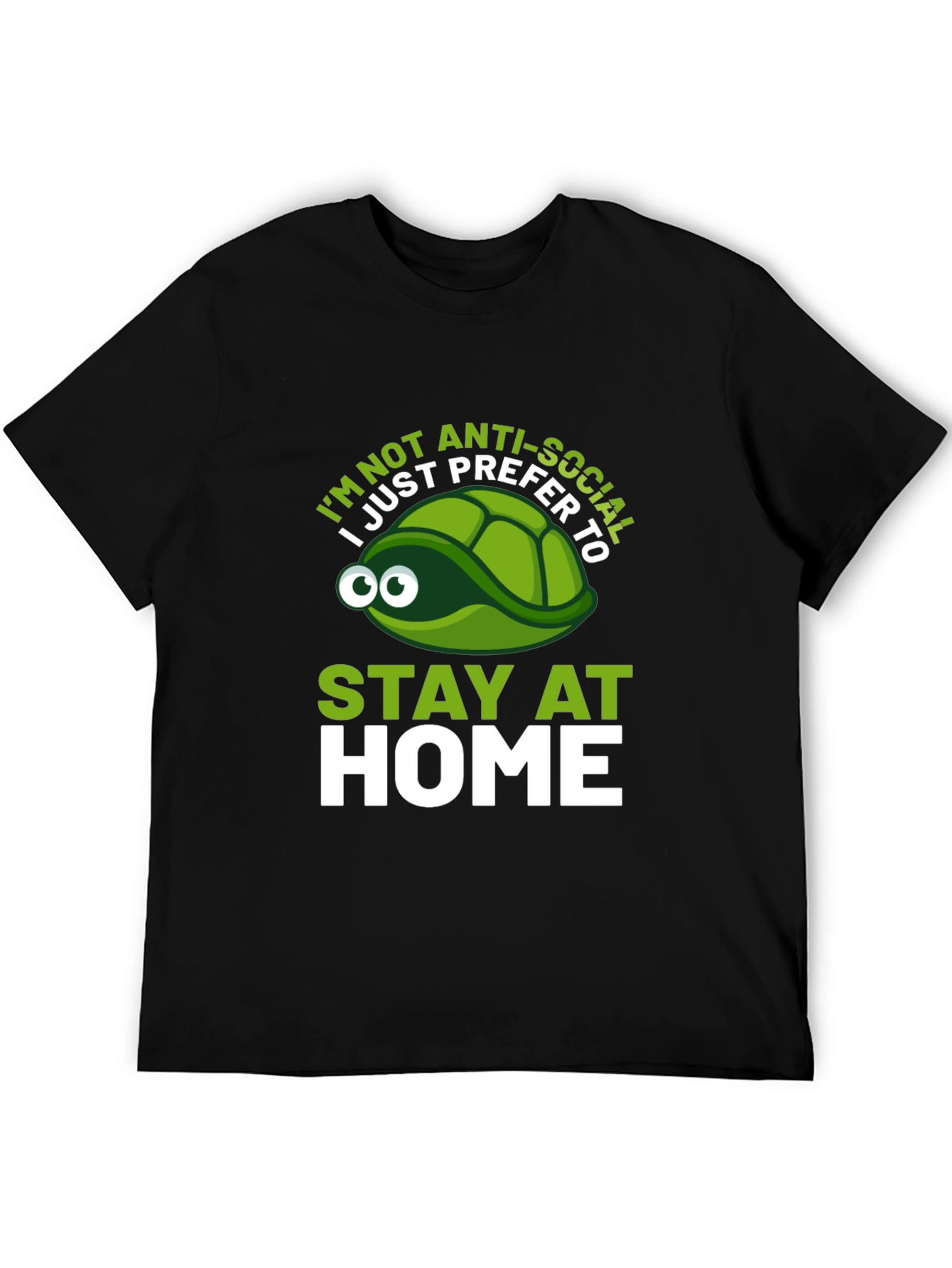 Anti-Social Turtle Graphic T-Shirt