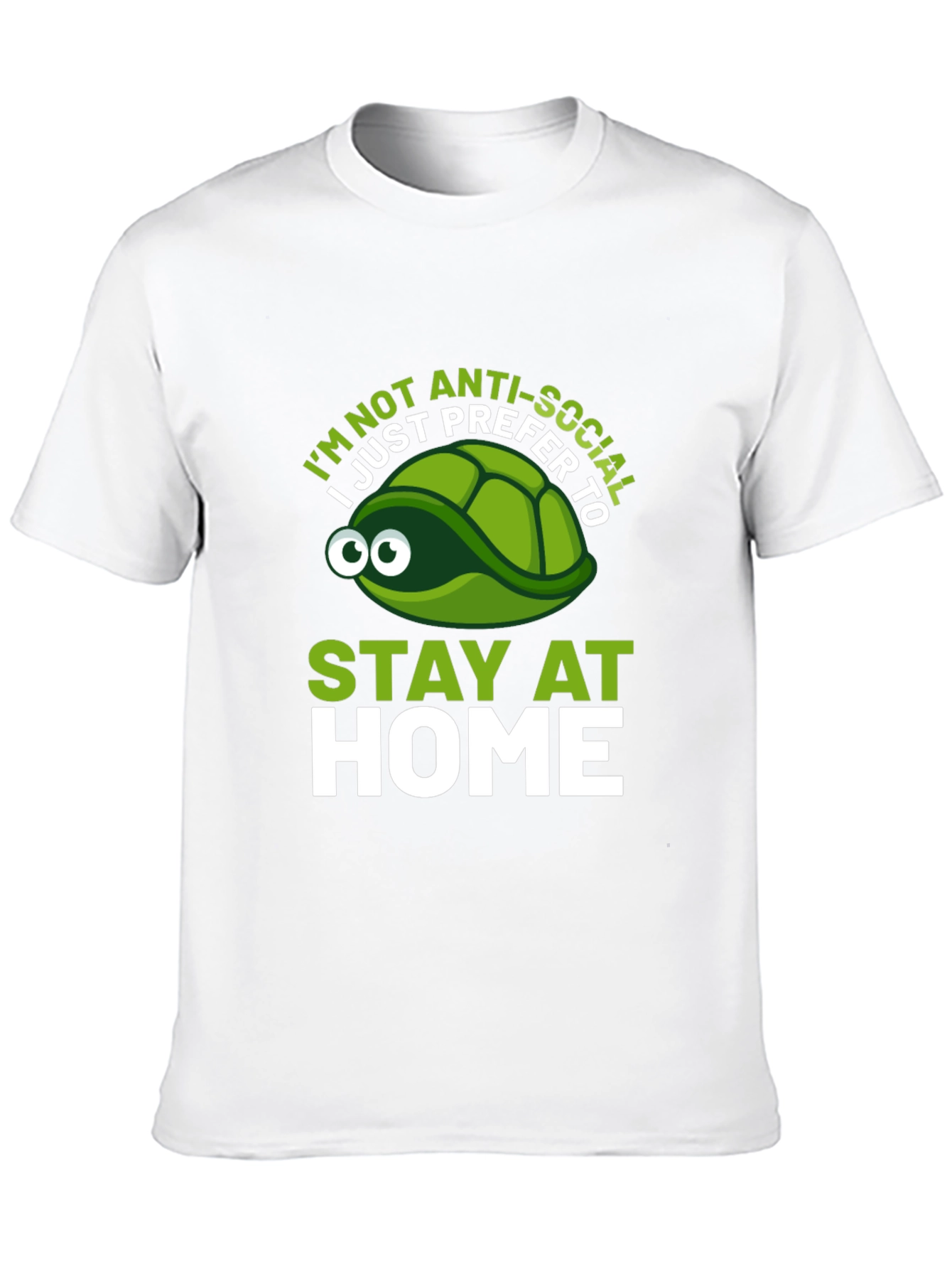 Anti-Social Turtle Graphic T-Shirt