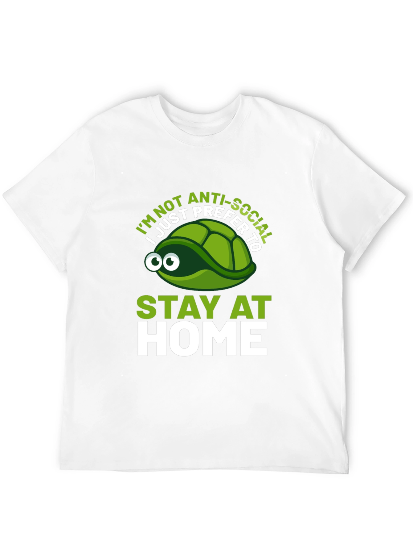 Anti-Social Turtle Graphic T-Shirt