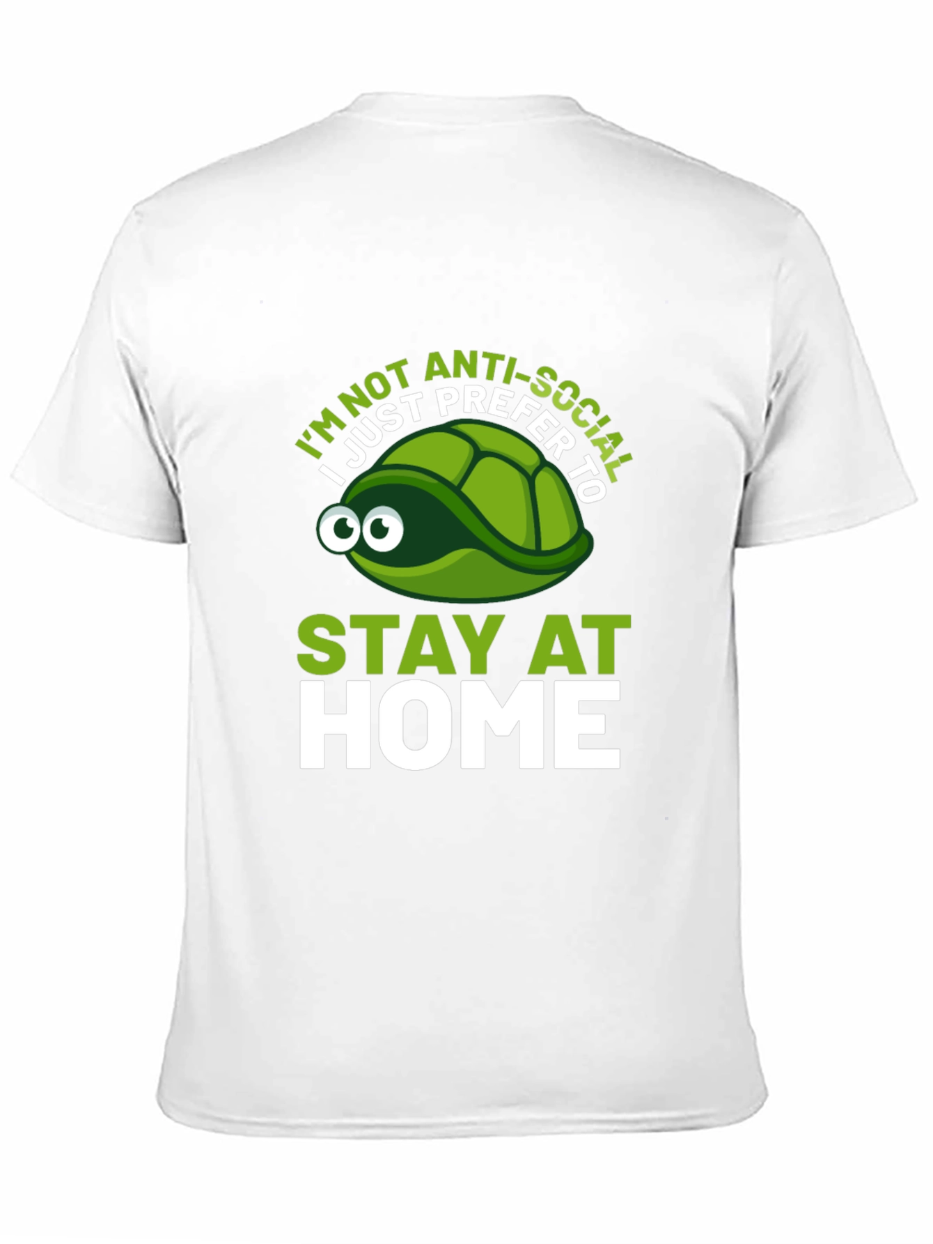 Anti-Social Turtle Graphic T-Shirt