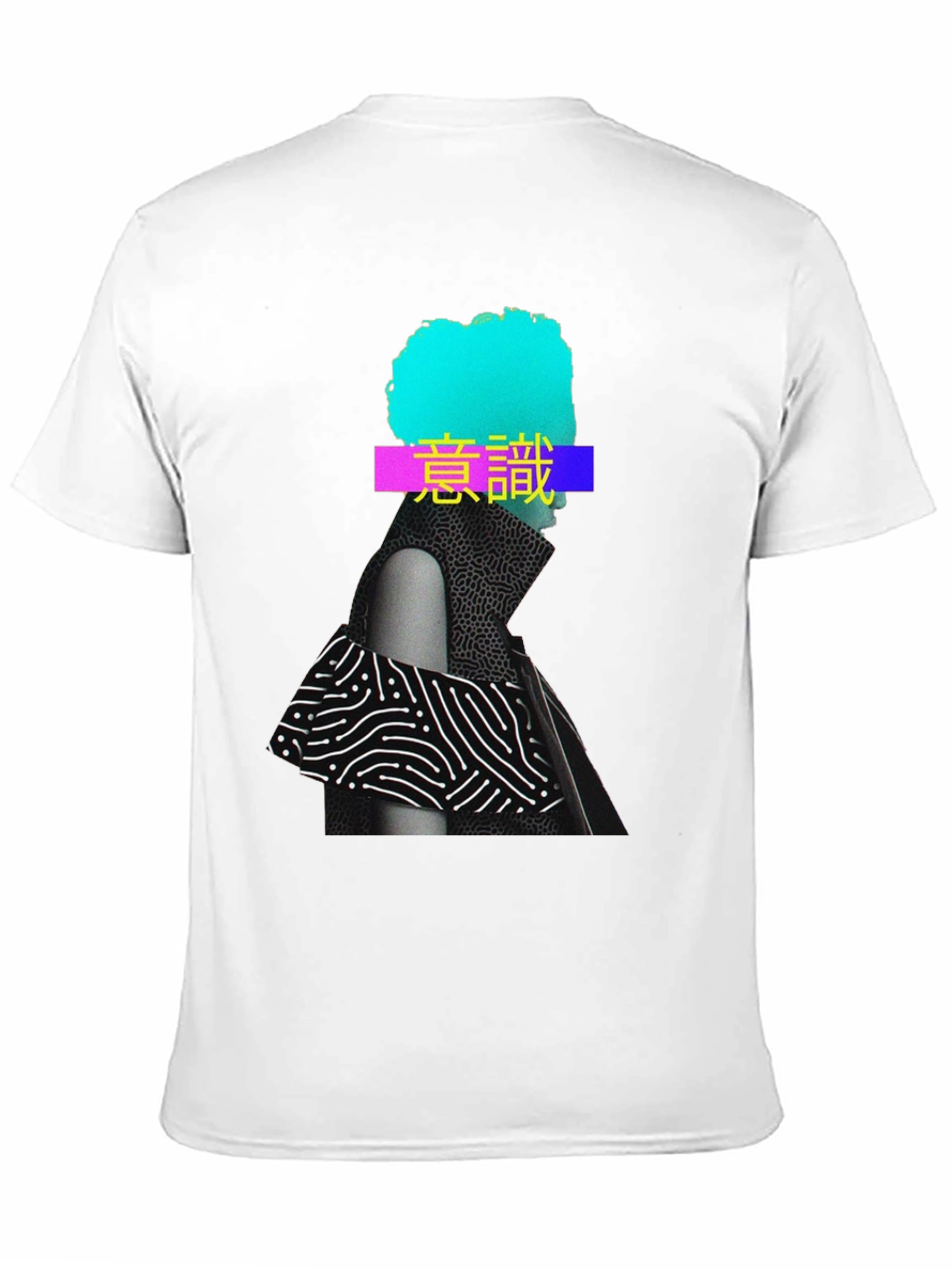 Abstract Graphic Print T-Shirt - Black