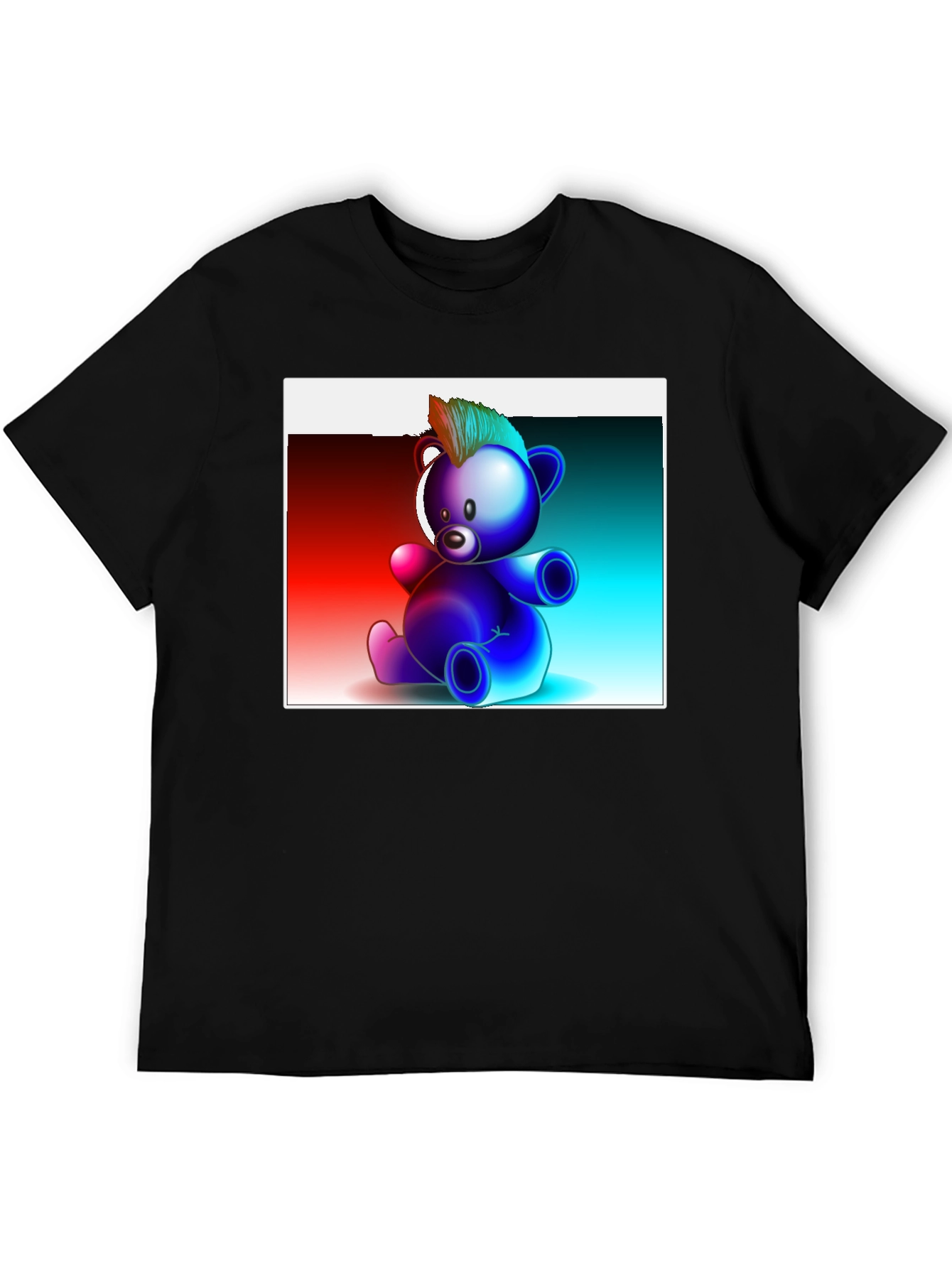 Cool Graphic Bear T-Shirt - Black