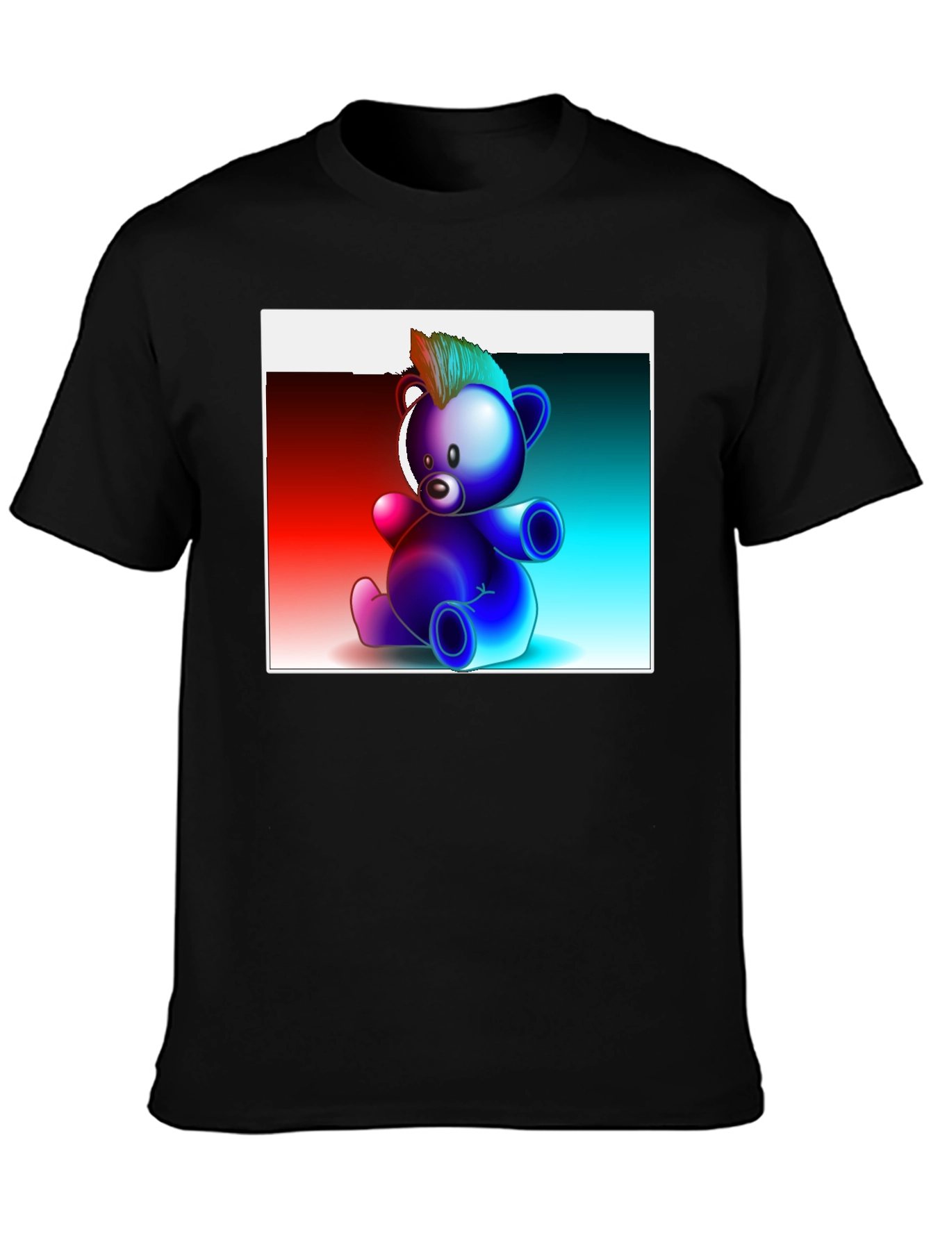 Cool Graphic Bear T-Shirt - Black