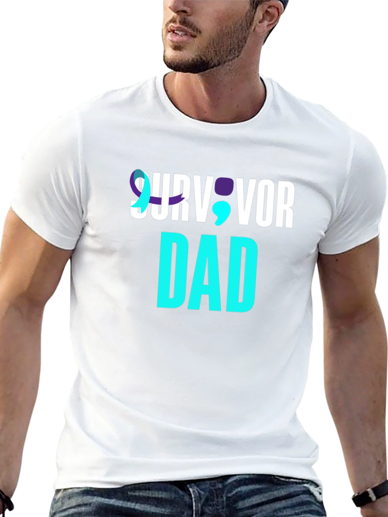 Survivor Dad T-Shirt Mental Health Awareness Tee