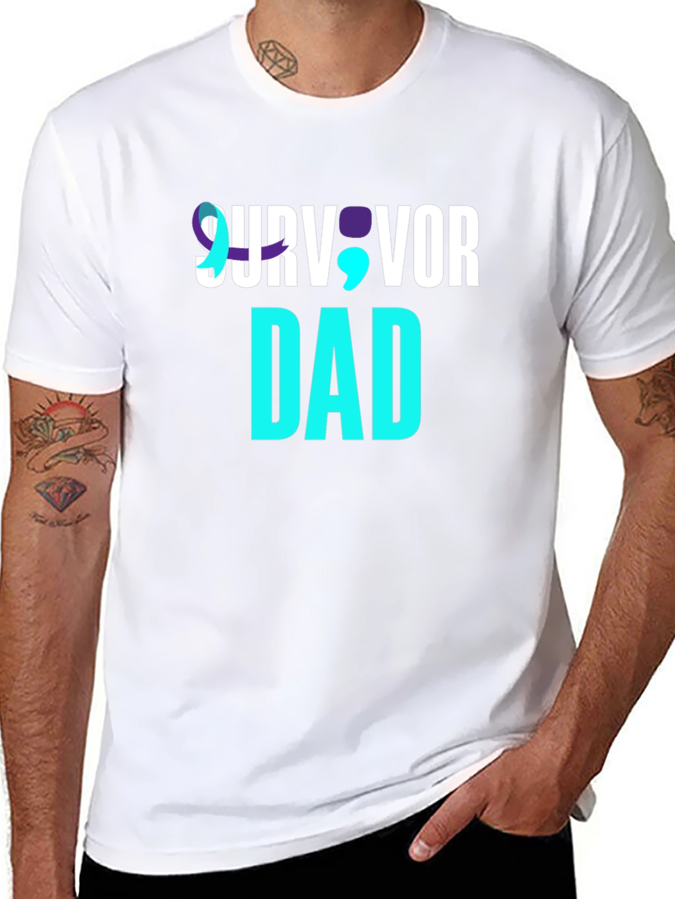 Survivor Dad T-Shirt Mental Health Awareness Tee