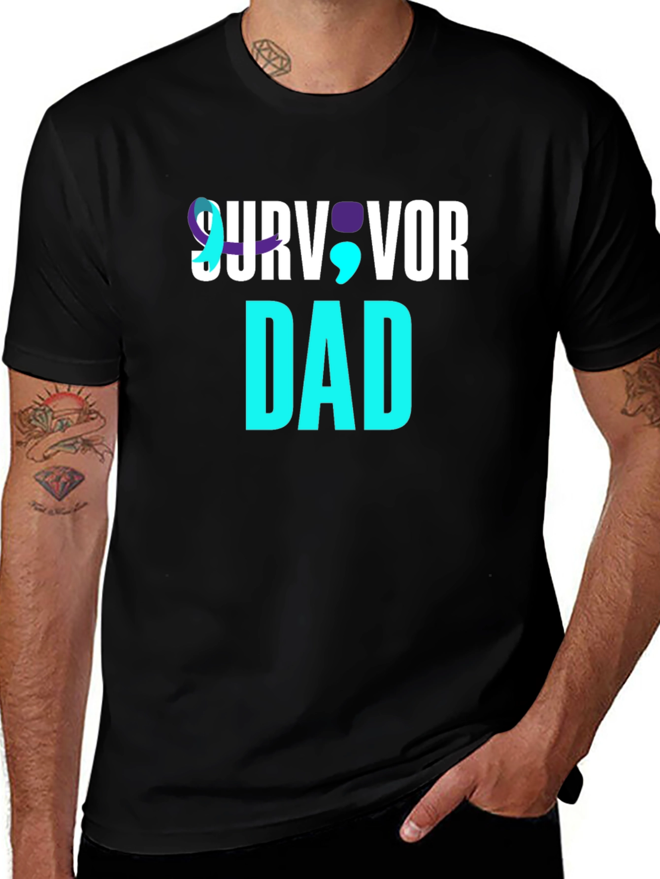 Survivor Dad T-Shirt Mental Health Awareness Tee