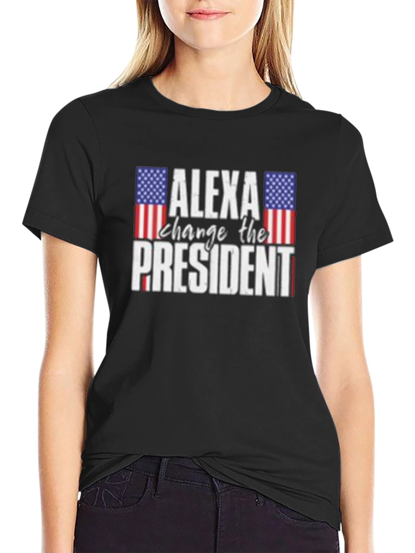 Alexa Change The President T-Shirt - Patriotic Humor