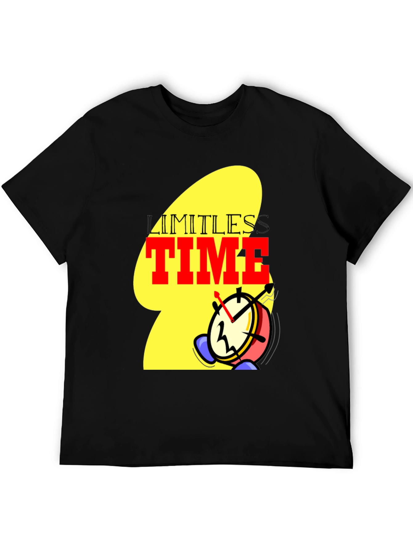 Limitless Time Graphic Tee - Black Cotton Blend