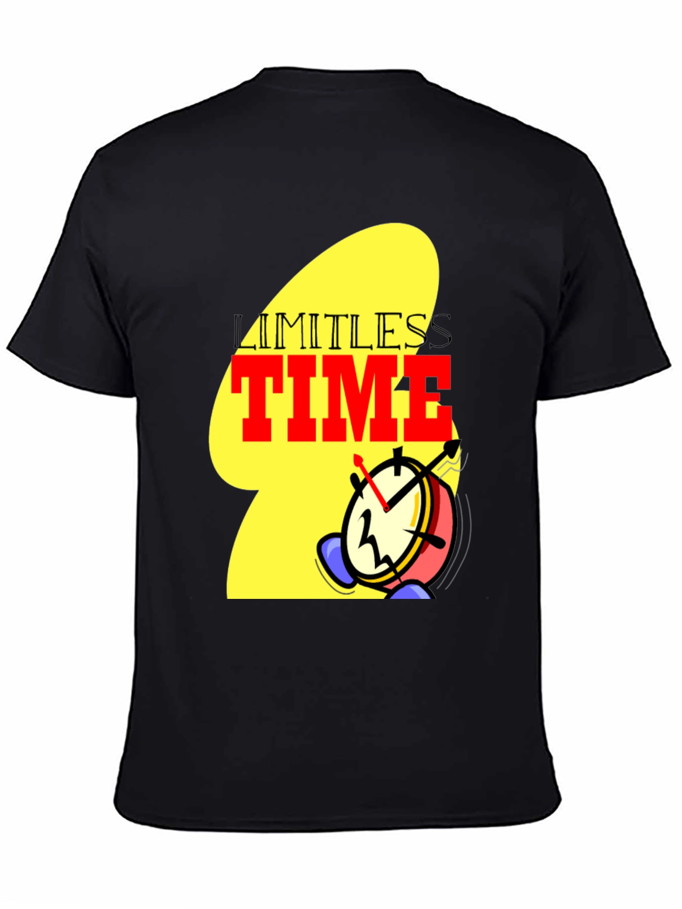 Limitless Time Graphic Tee - Black Cotton Blend