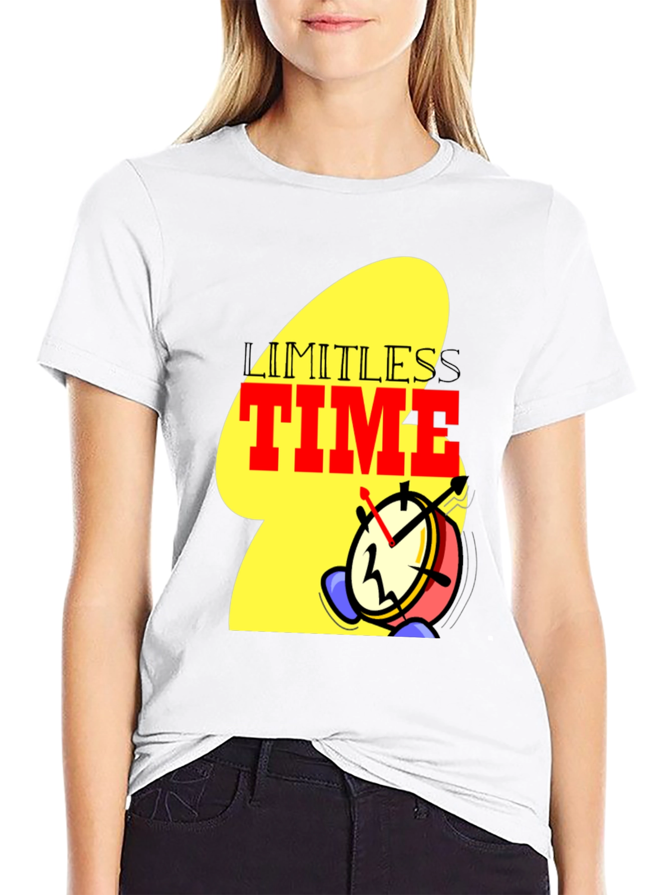 Limitless Time Graphic Tee - Black Cotton Blend