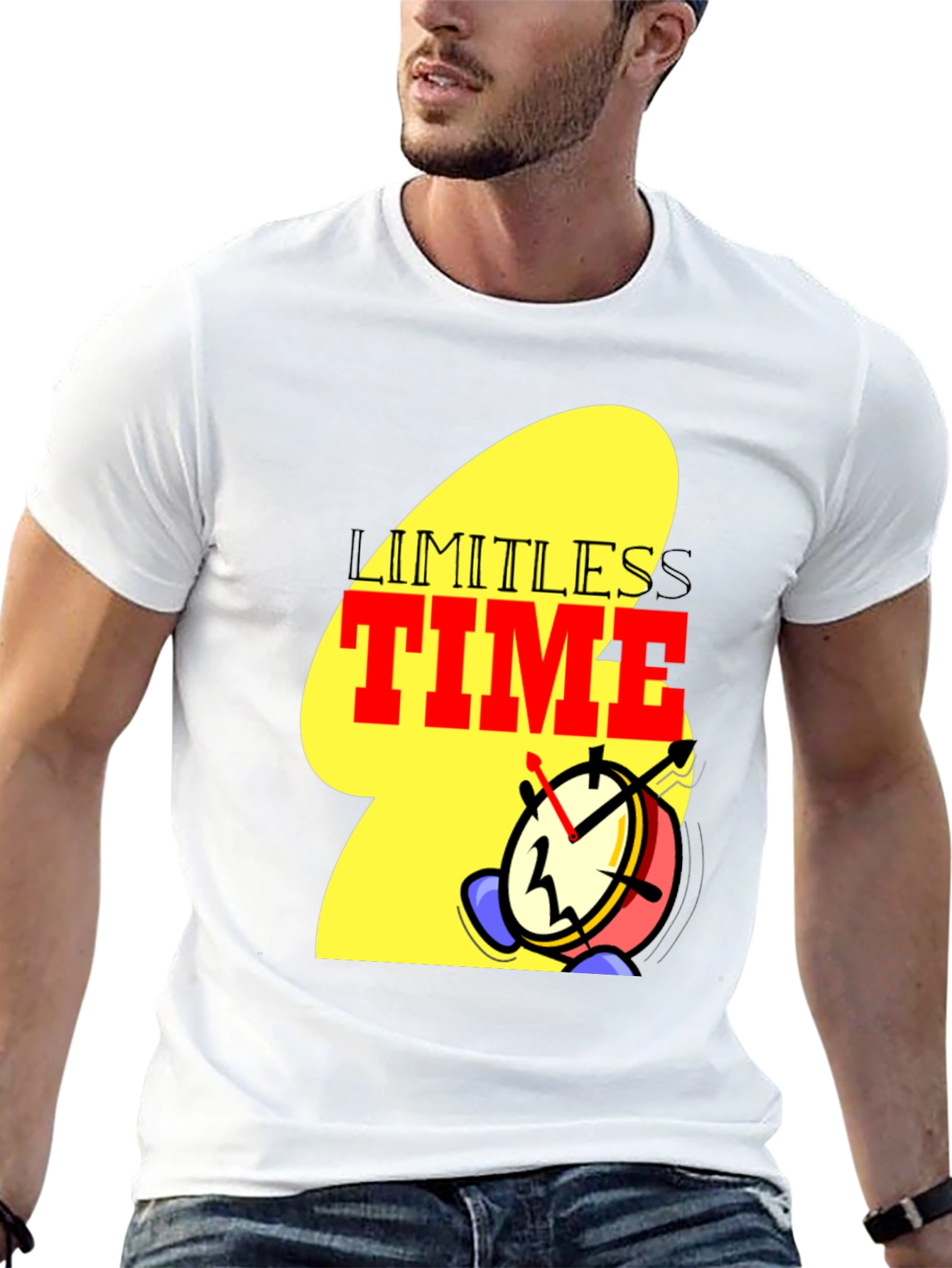 Limitless Time Graphic Tee - Black Cotton Blend