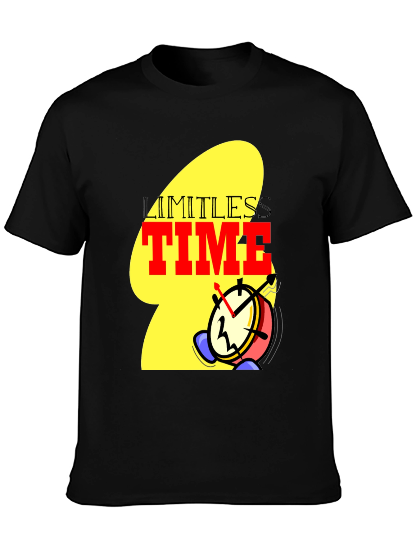 Limitless Time Graphic Tee - Black Cotton Blend