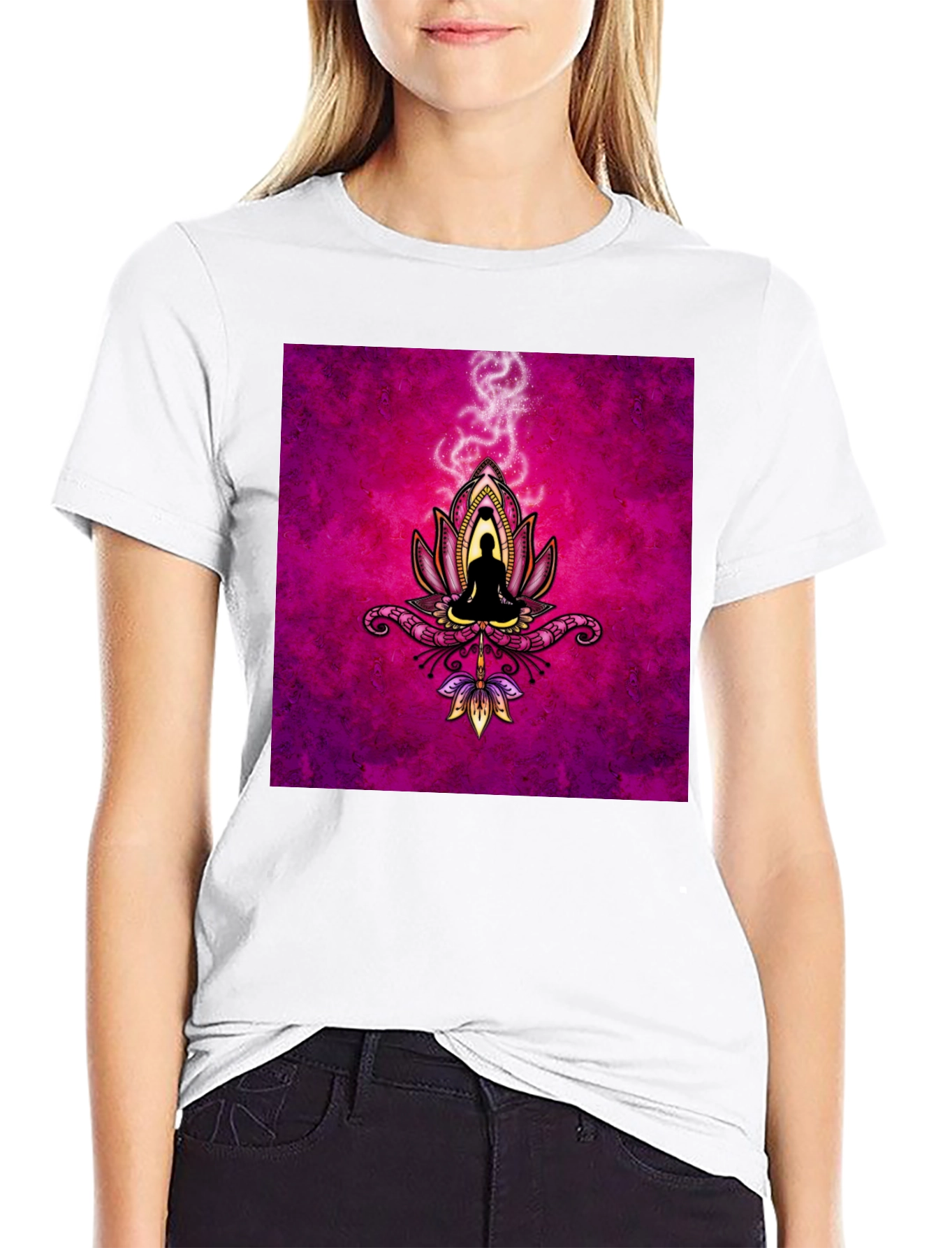 Lotus Meditation T-Shirt - Spiritual Zen Design
