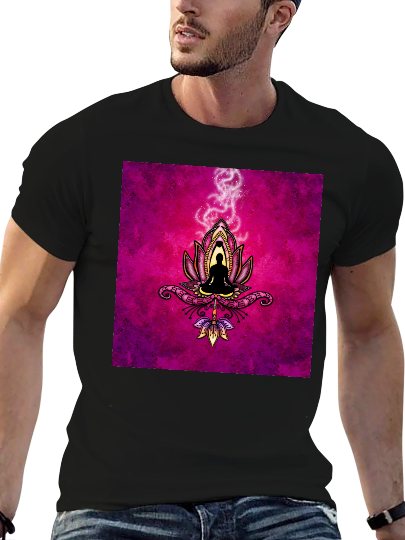 Lotus Meditation T-Shirt - Spiritual Zen Design