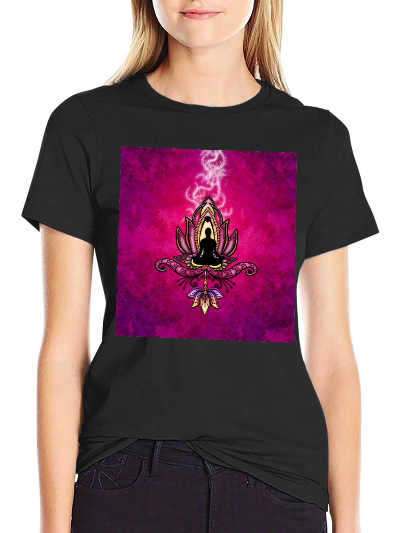 Lotus Meditation T-Shirt - Spiritual Zen Design