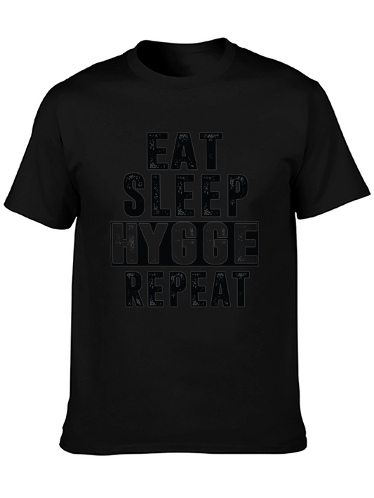 Eat Sleep Hygge Repeat Black T-Shirt
