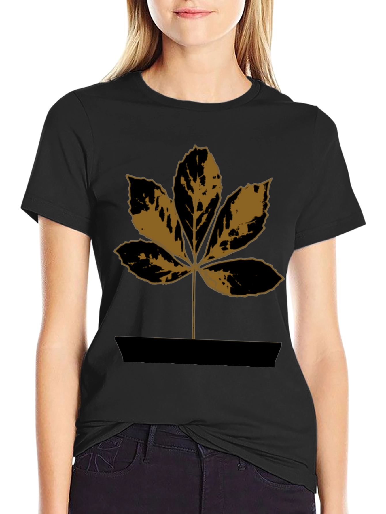 Buckeye Leaf Graphic T-Shirt - Modern Style
