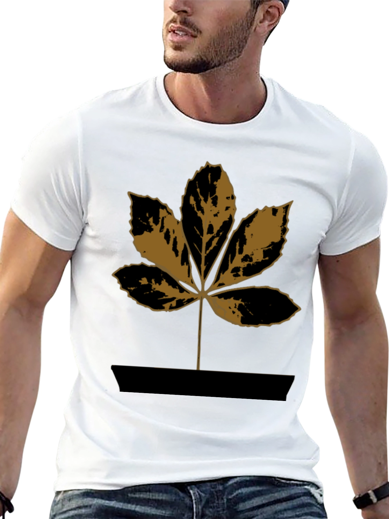 Buckeye Leaf Graphic T-Shirt - Modern Style