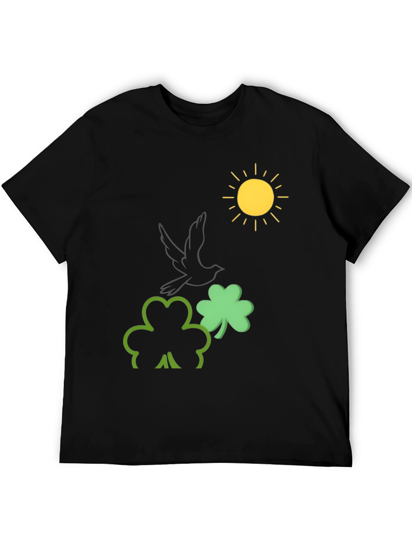 Lucky Clover Graphic Tee - Black