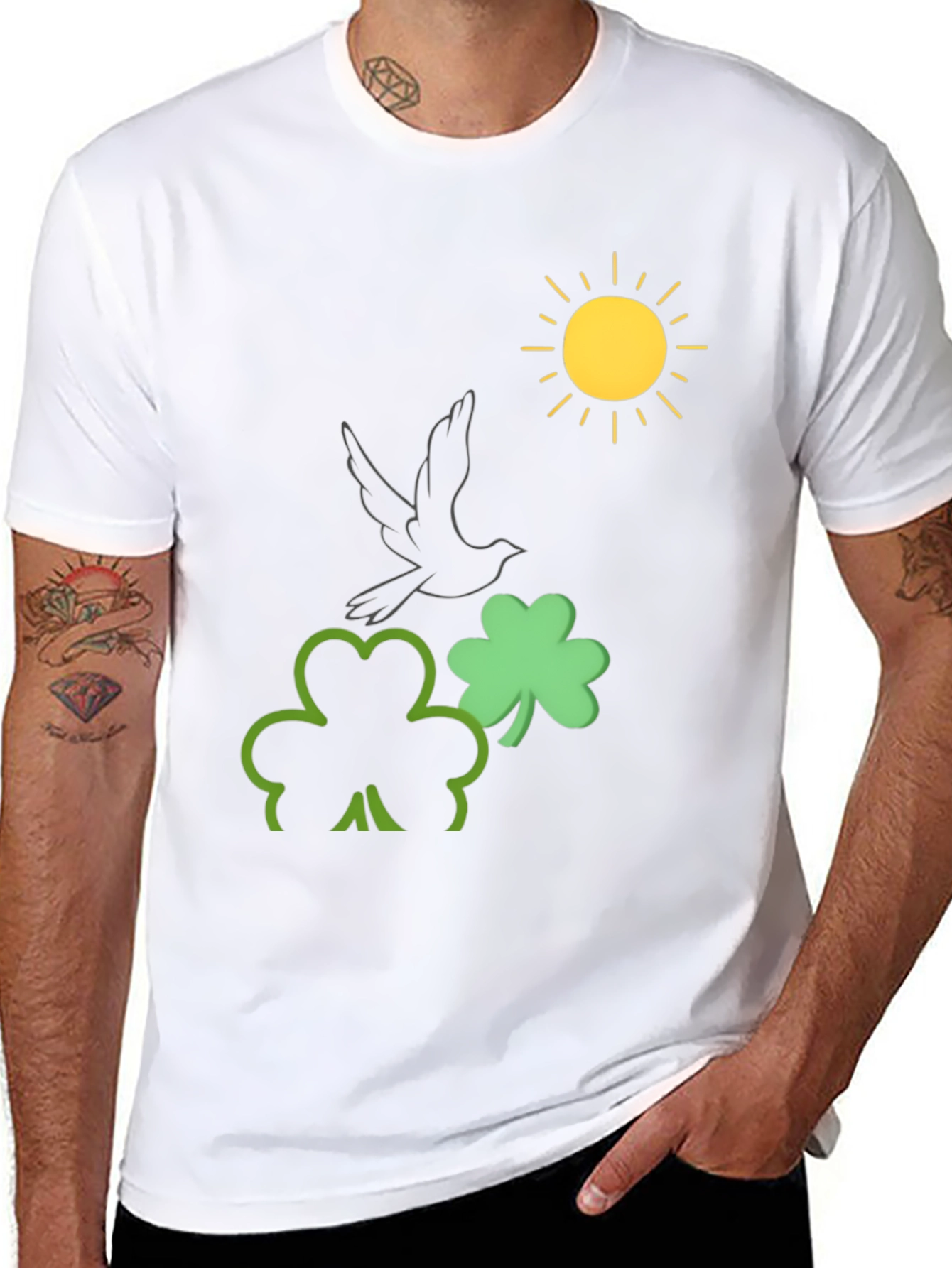 Lucky Clover Graphic Tee - Black