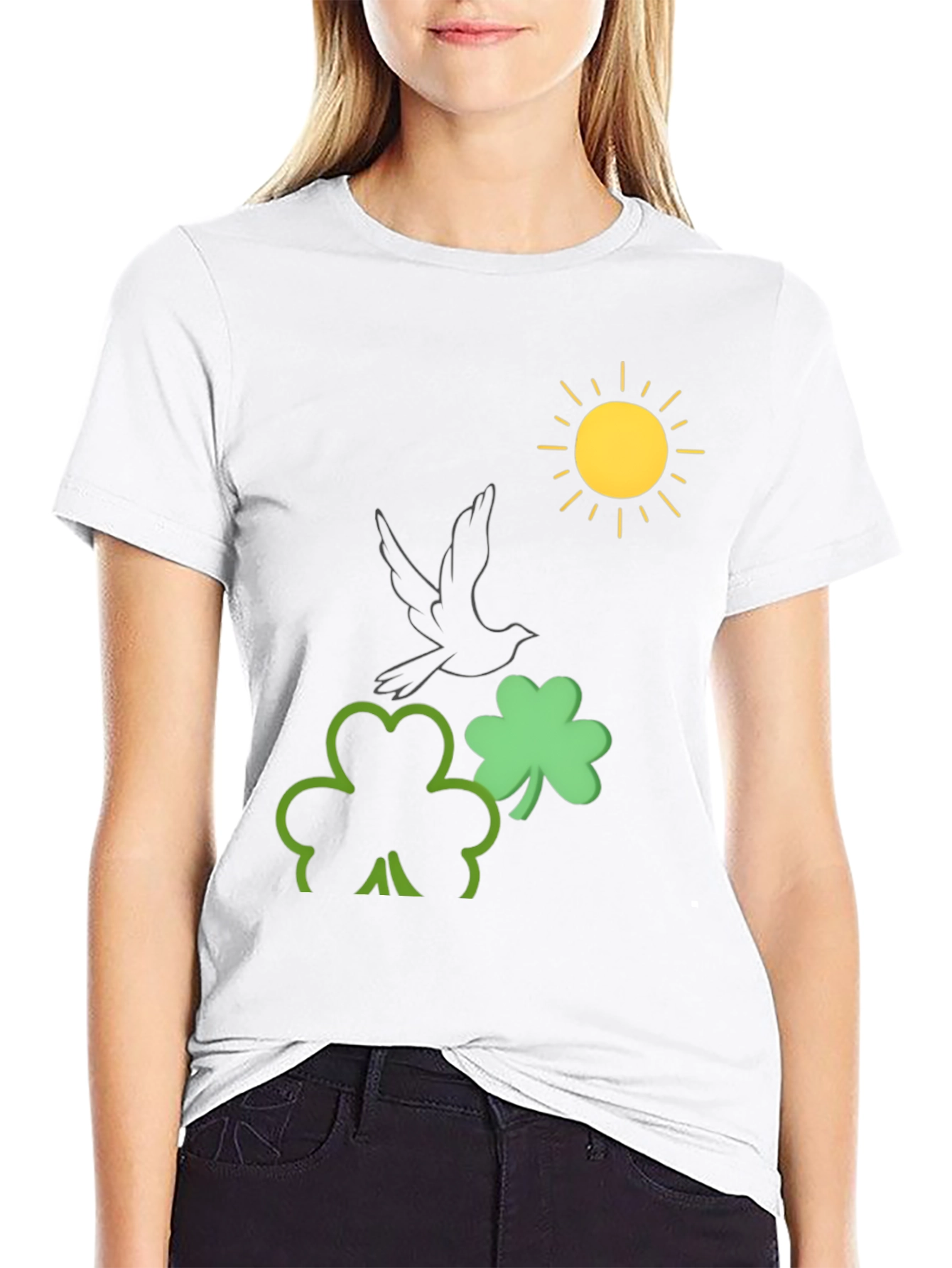 Lucky Clover Graphic Tee - Black