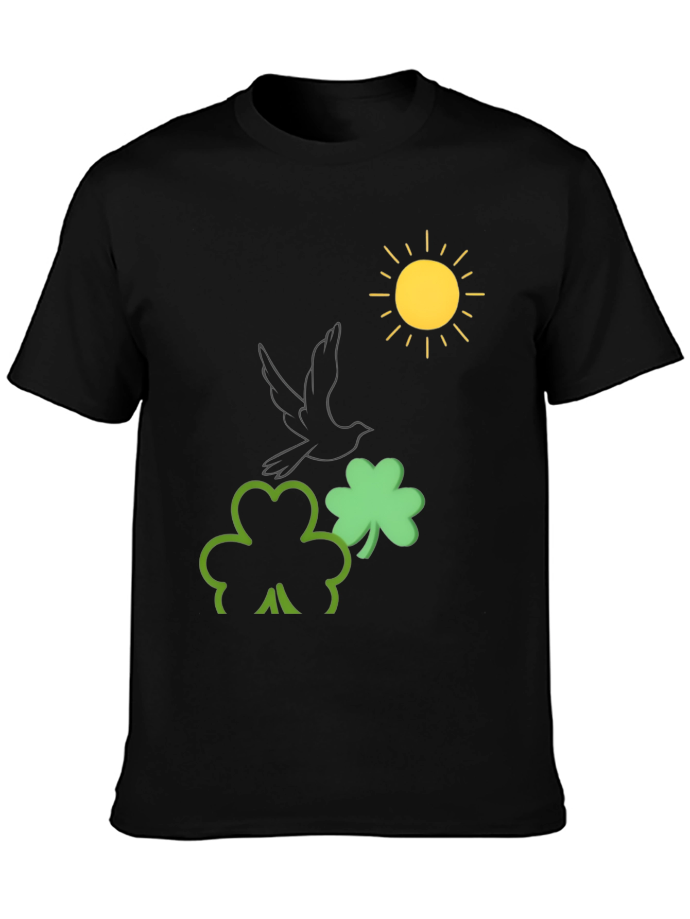 Lucky Clover Graphic Tee - Black