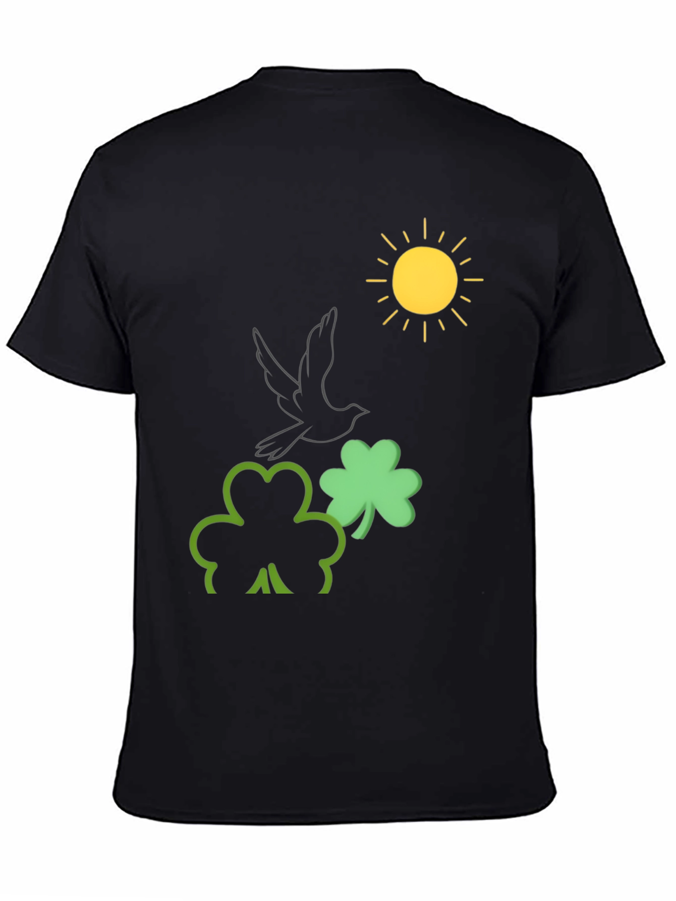 Lucky Clover Graphic Tee - Black