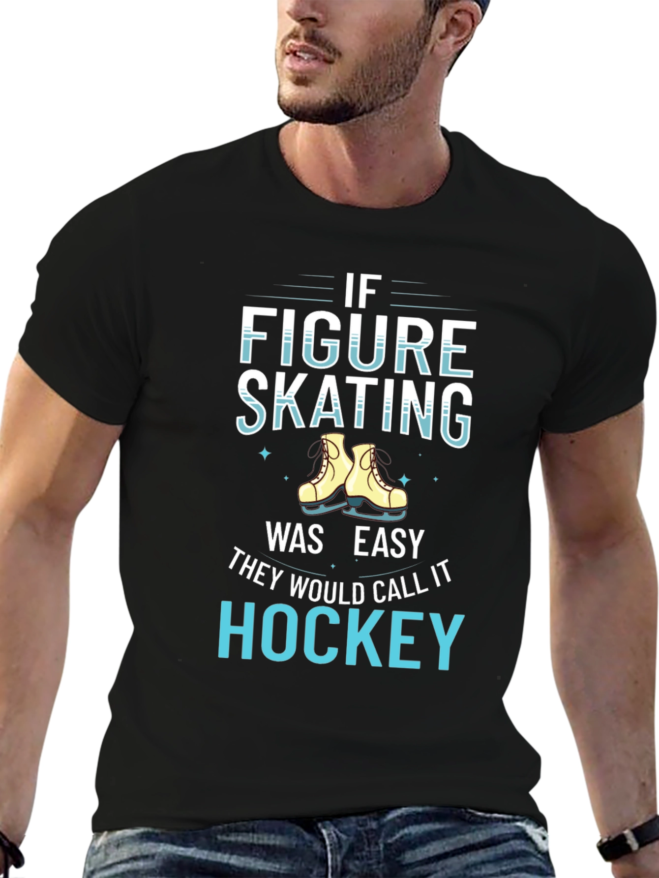 Figure Skating vs Hockey Graphic Tee