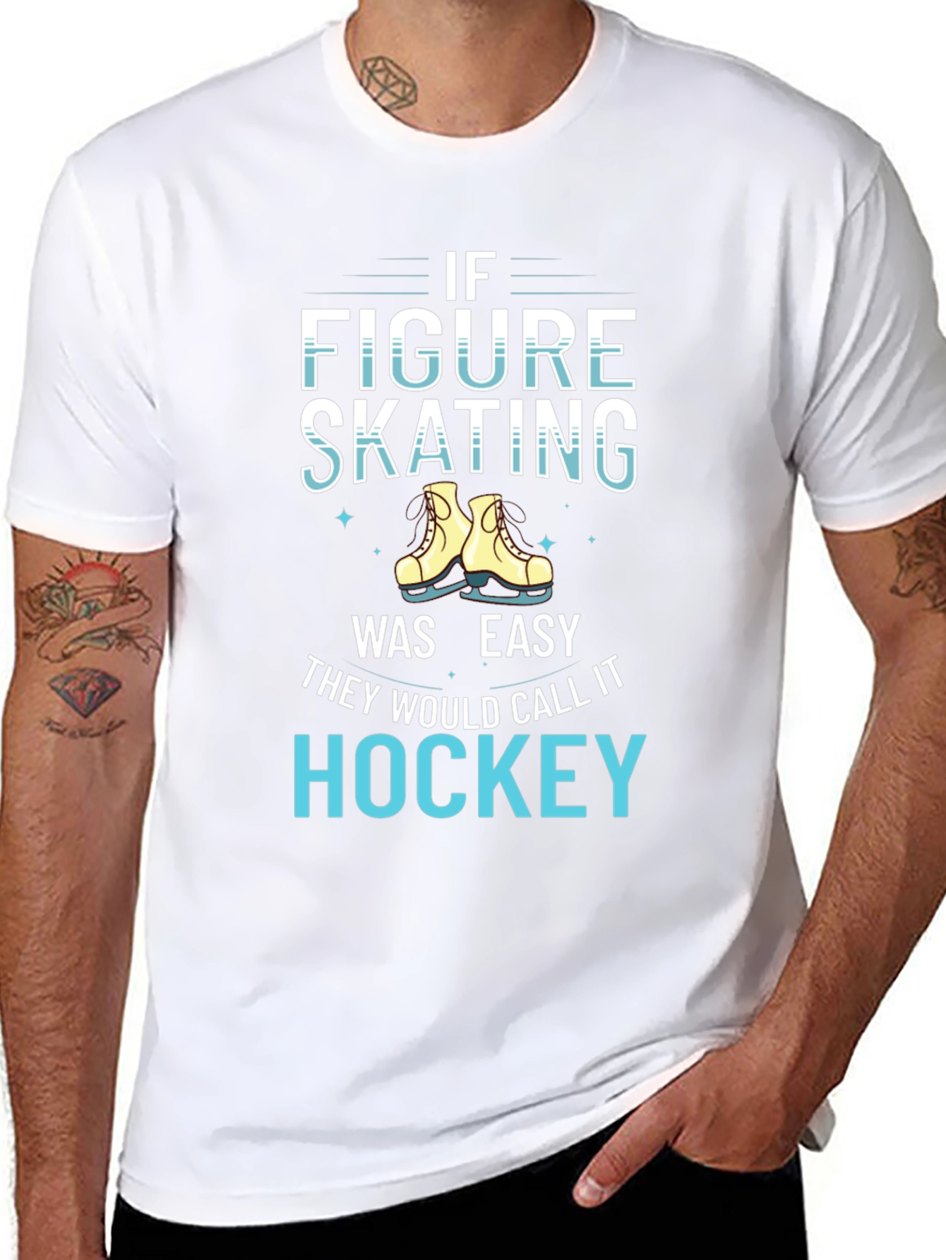 Figure Skating vs Hockey Graphic Tee