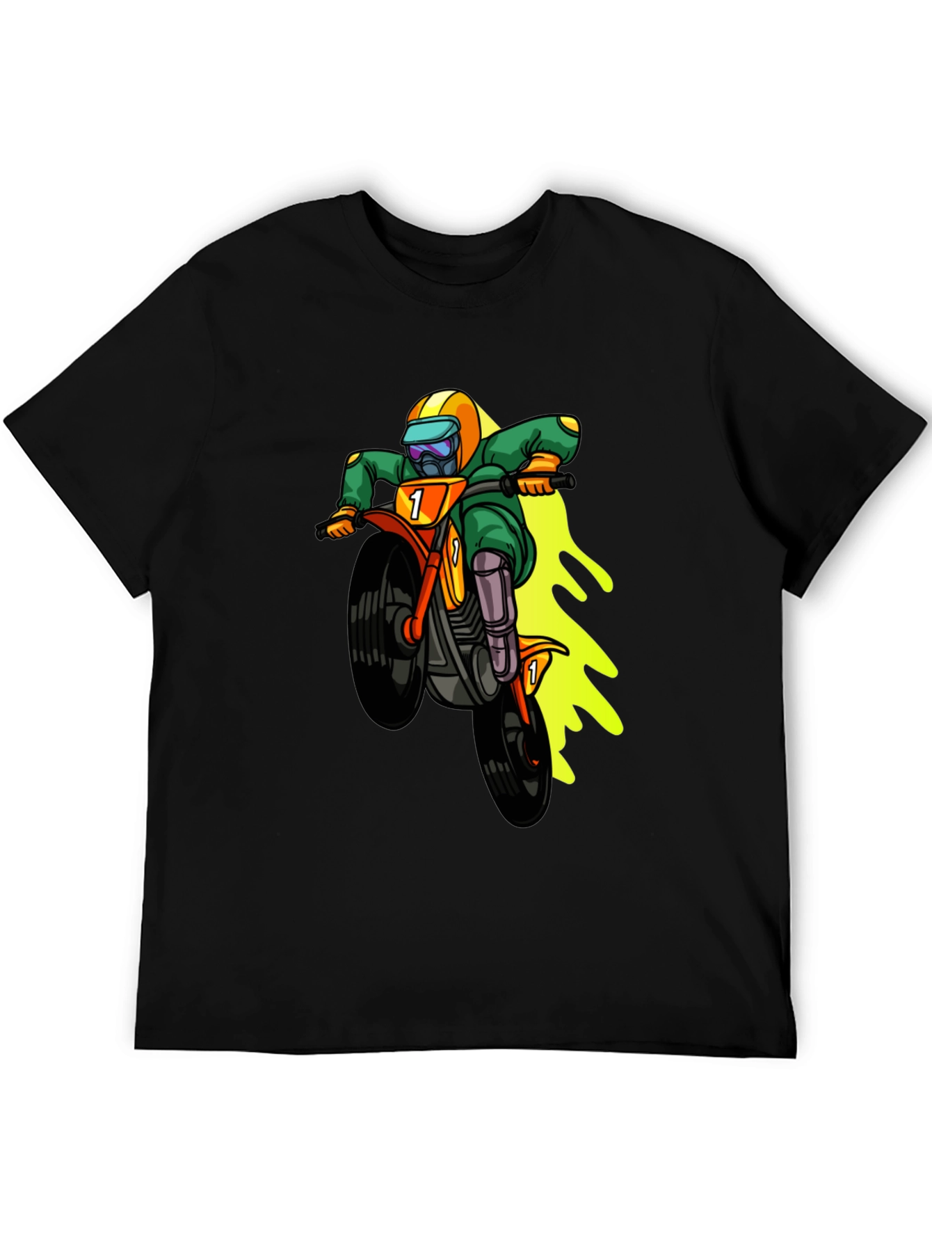 Motorcross Cartoon Graphic T-Shirt