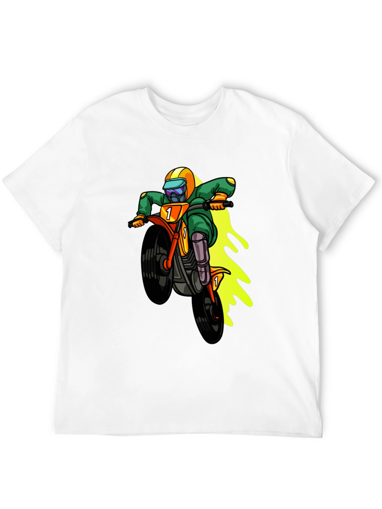 Motorcross Cartoon Graphic T-Shirt