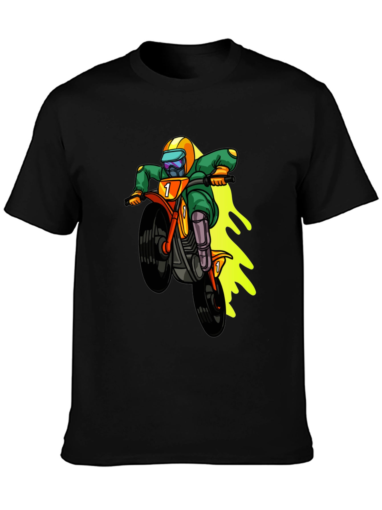 Motorcross Cartoon Graphic T-Shirt
