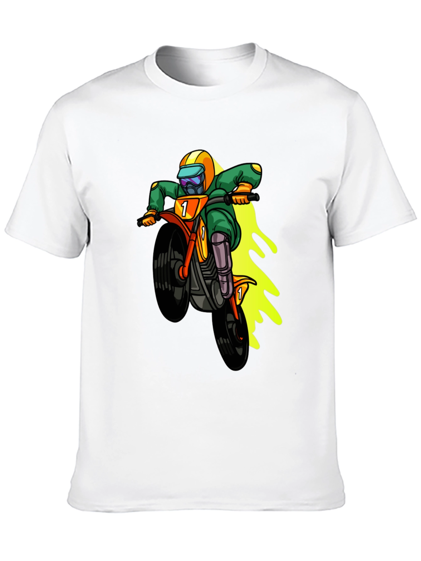 Motorcross Cartoon Graphic T-Shirt