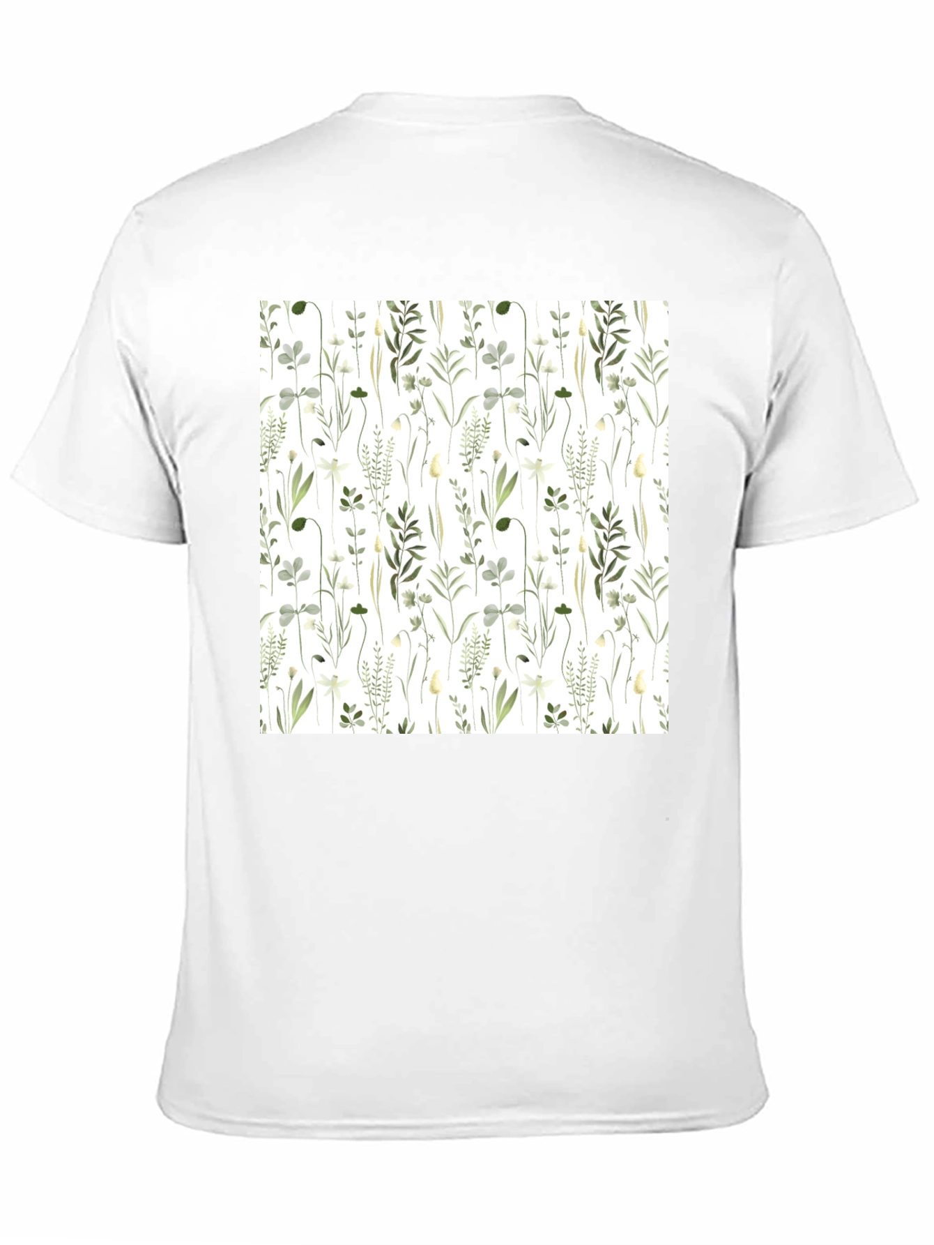 Floral Pattern Black T-Shirt