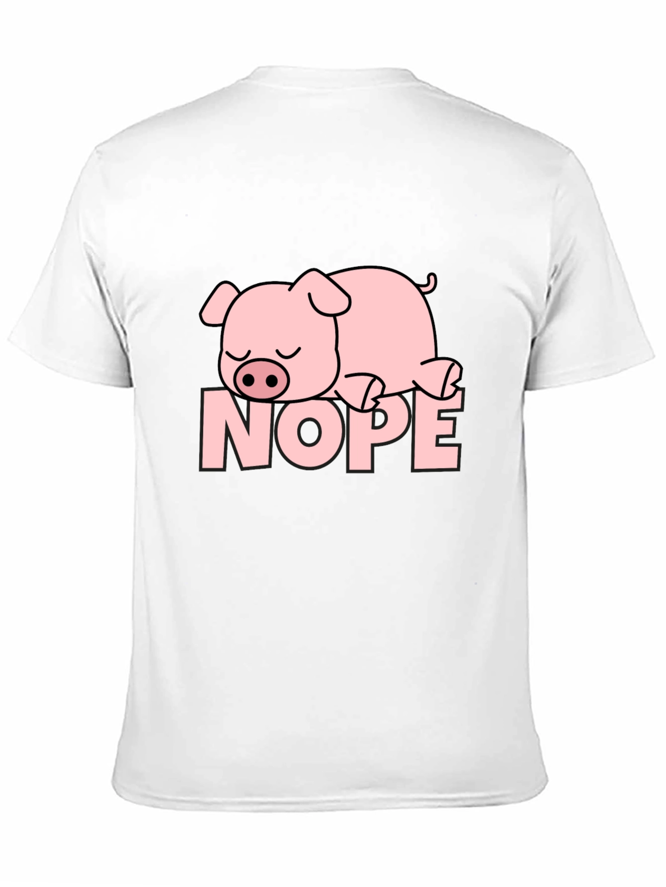 Nope Lazy Pig T-Shirt