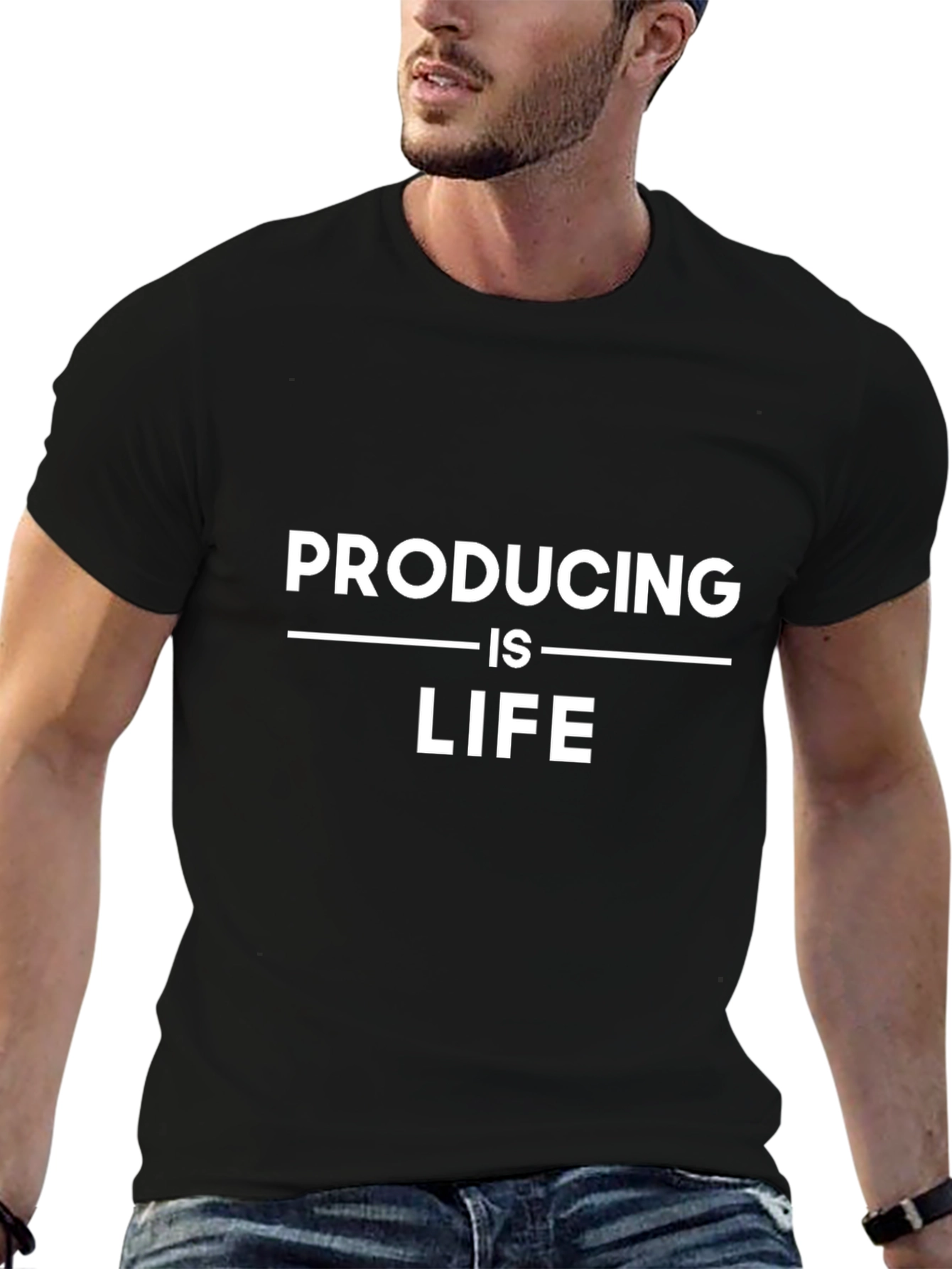 Producing is Life Graphic Tee - Black