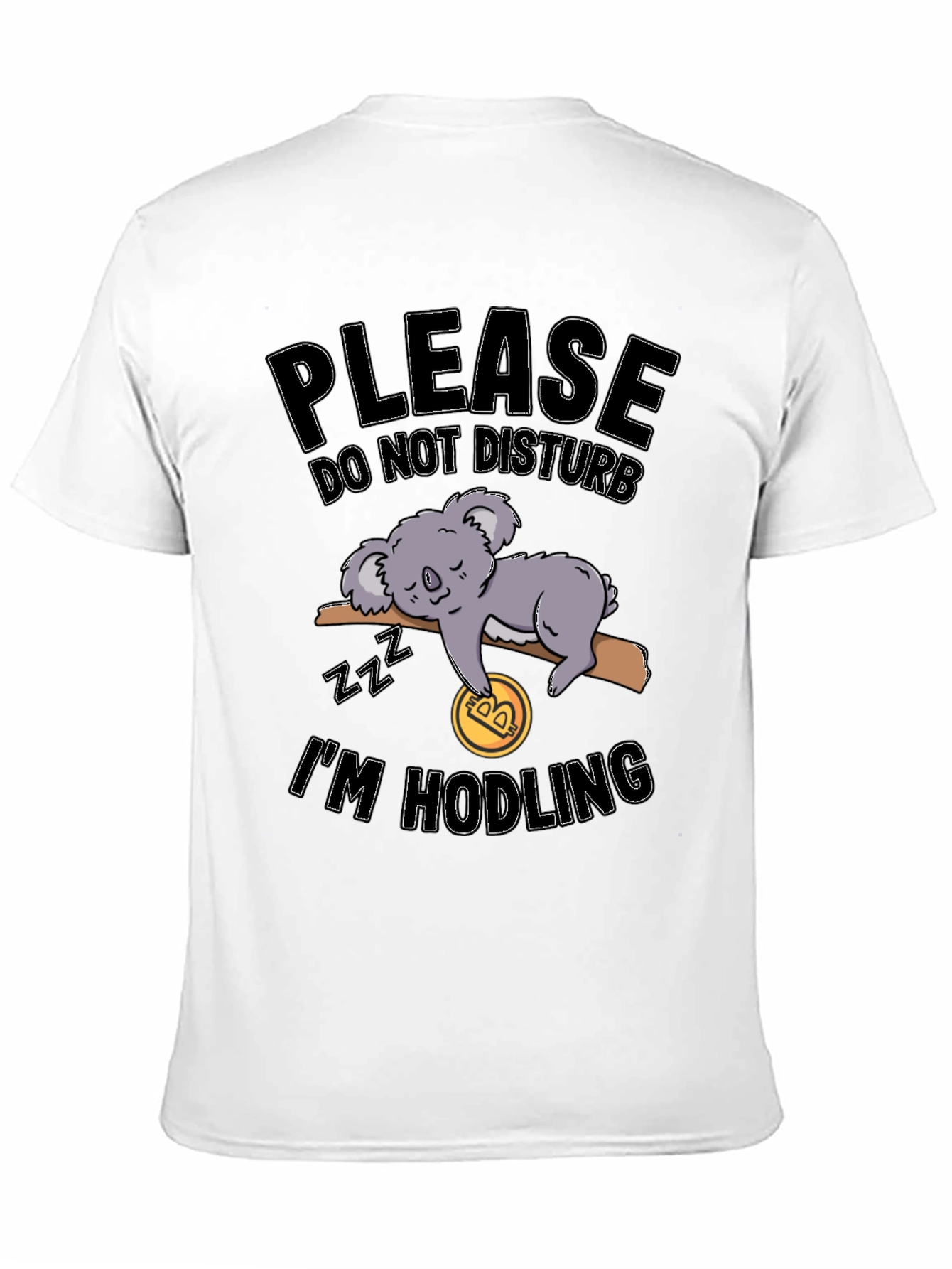 Funny Crypto Koala Hodler Black T-Shirt