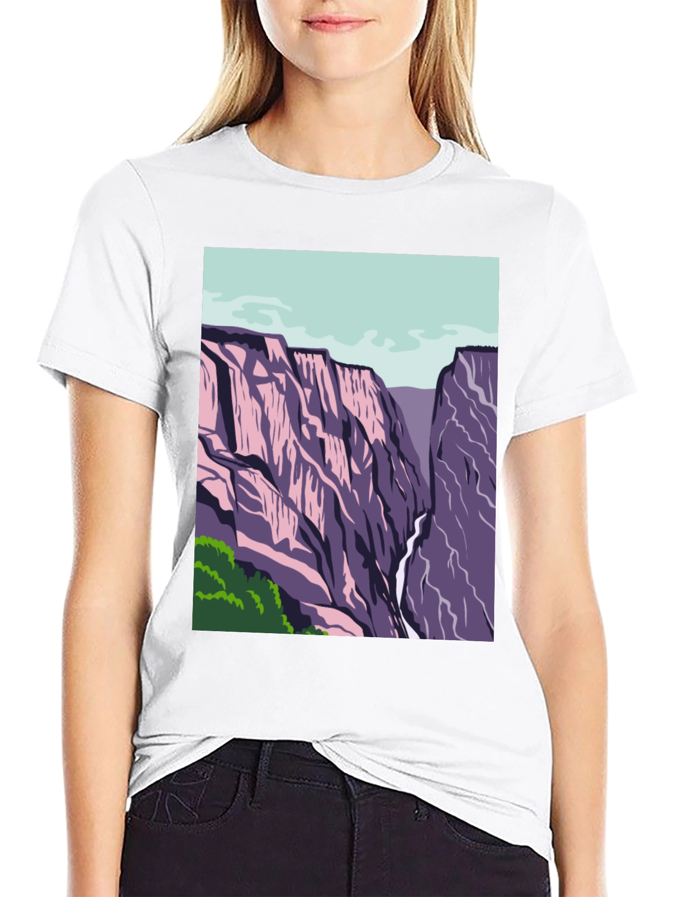 Yosemite Valley Graphic Tee - Black