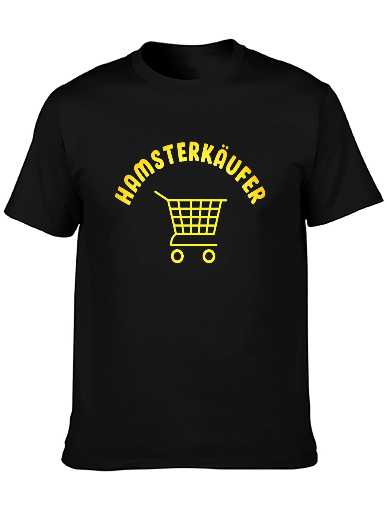 Hamsterkäufer Black T-Shirt - Shopping Cart Graphic