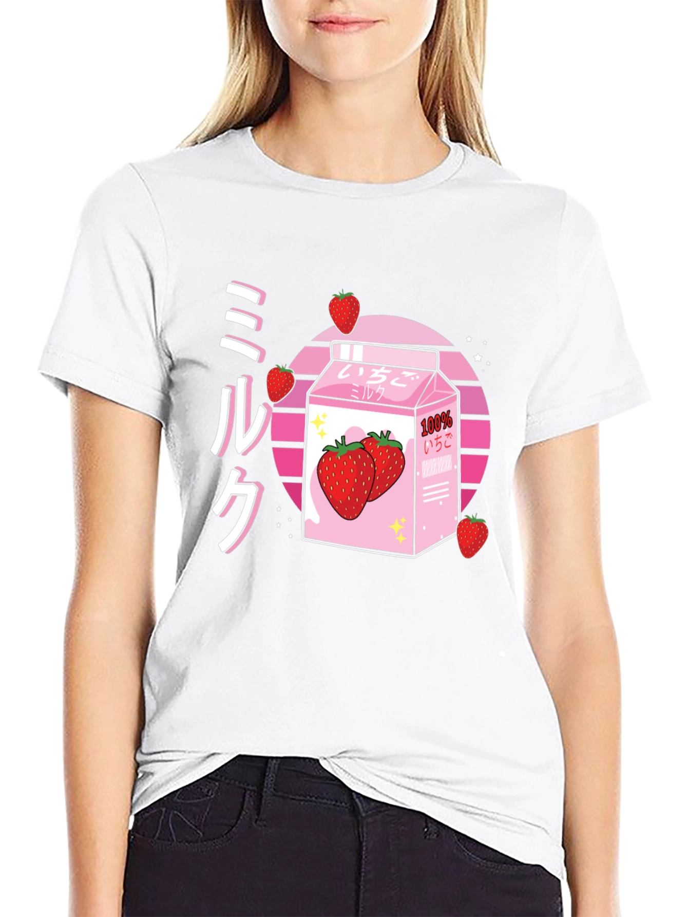 Strawberry Milk T-Shirt - Kawaii Style
