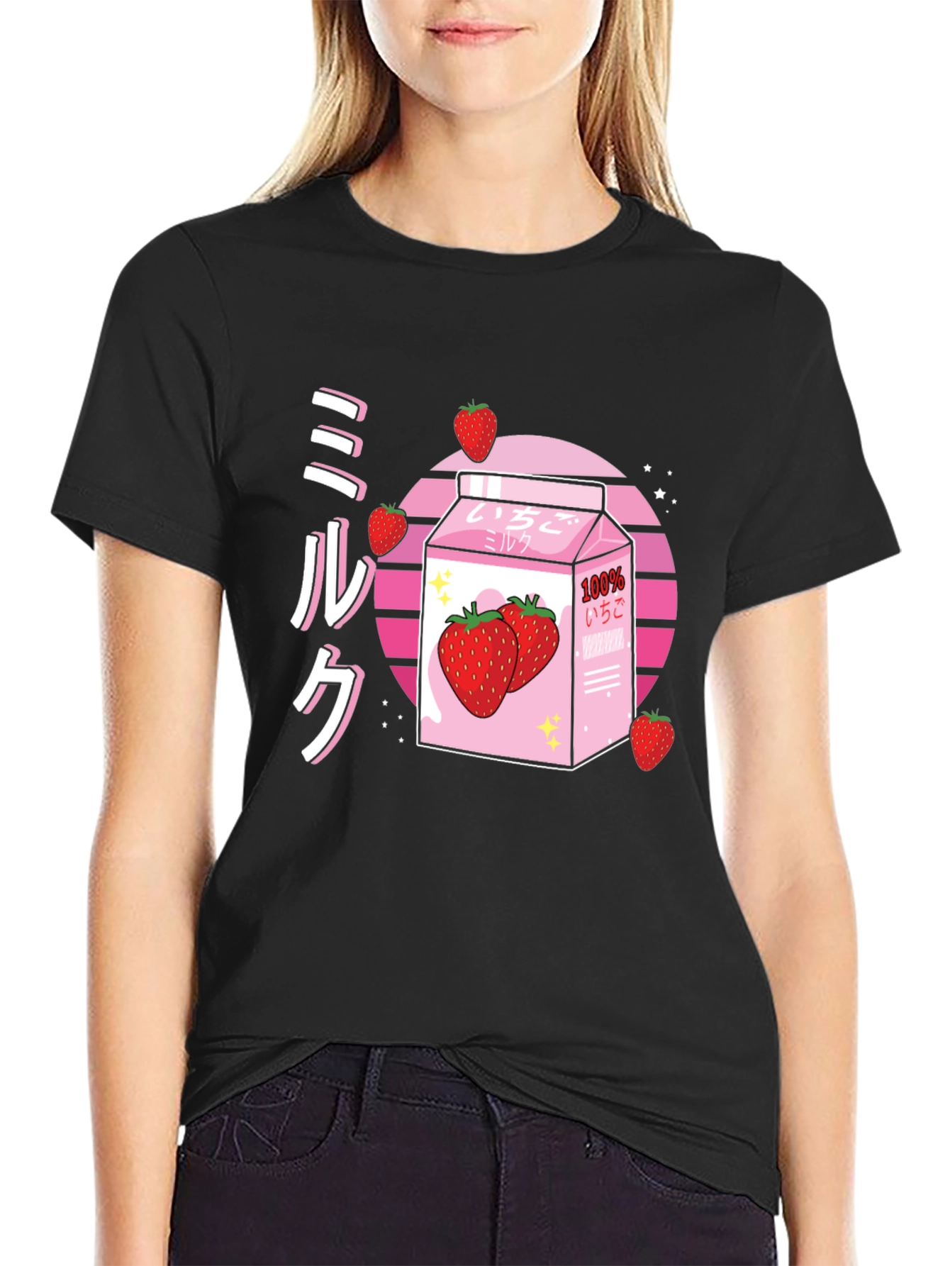 Strawberry Milk T-Shirt - Kawaii Style