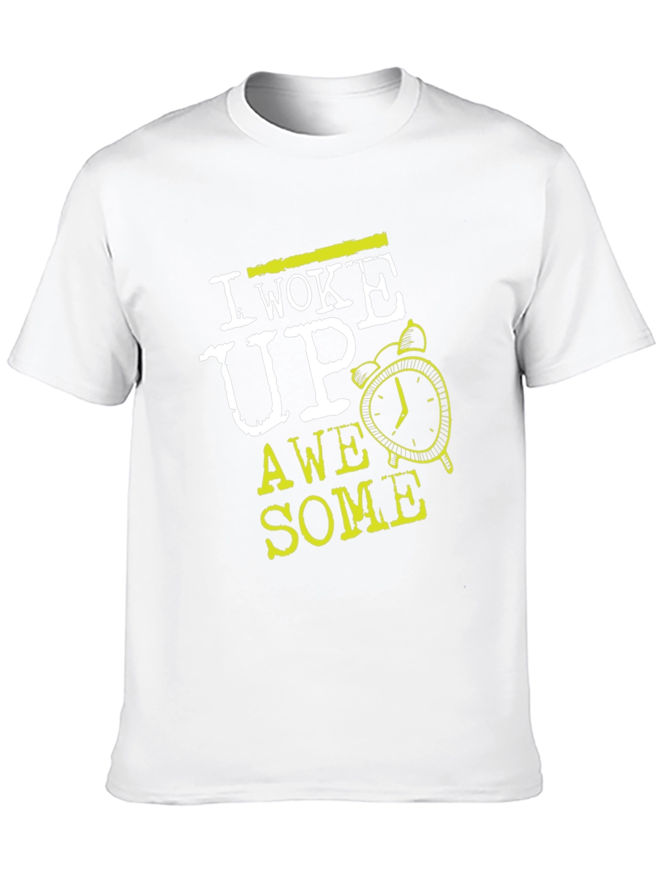 I Woke Up Awesome Black Graphic Tee