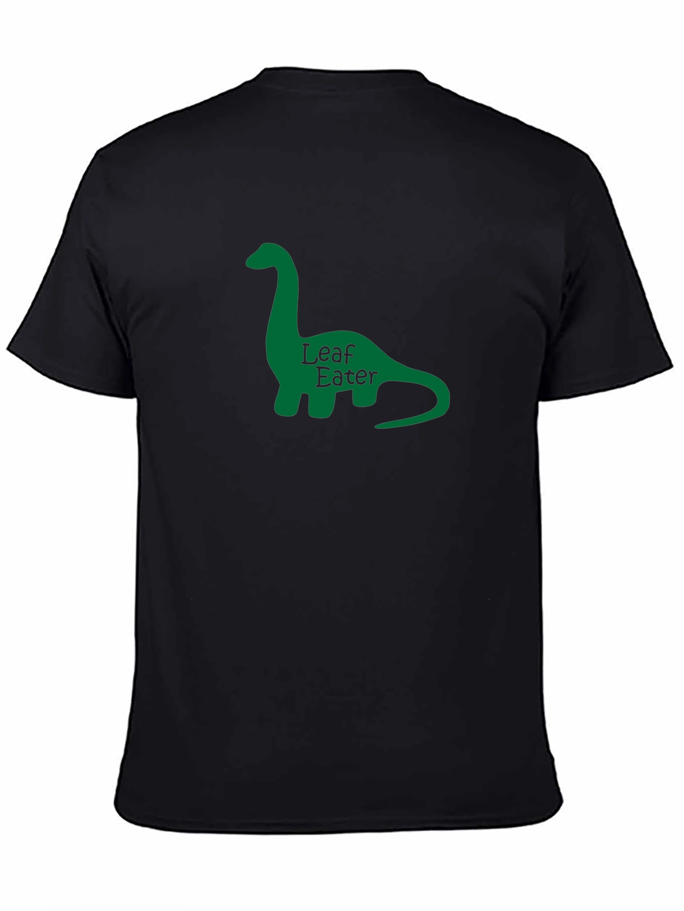 Leaf Eater Dinosaur Graphic Tee - Black