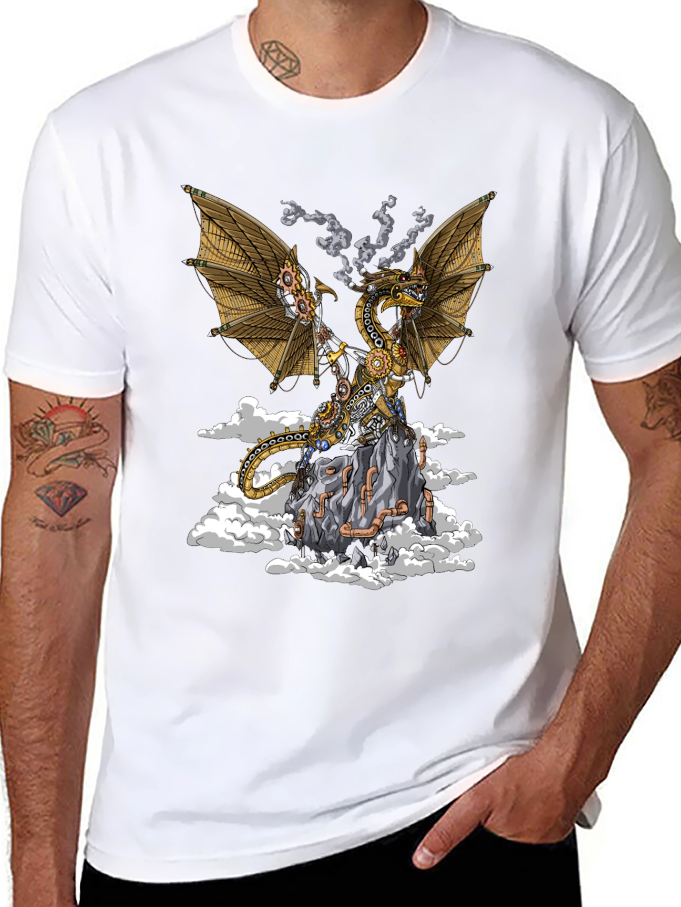 Steampunk Dragon Graphic Tee