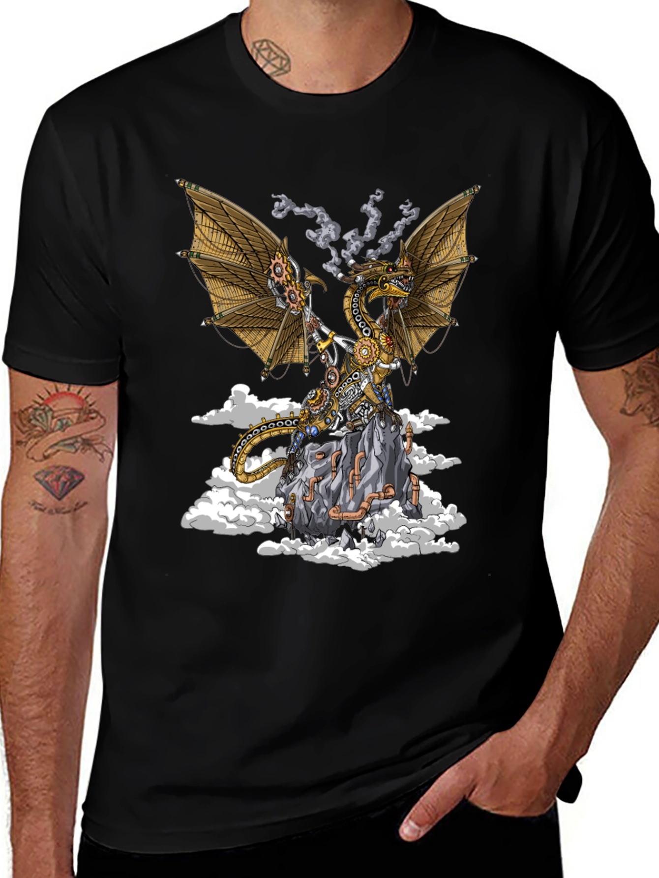 Steampunk Dragon Graphic Tee