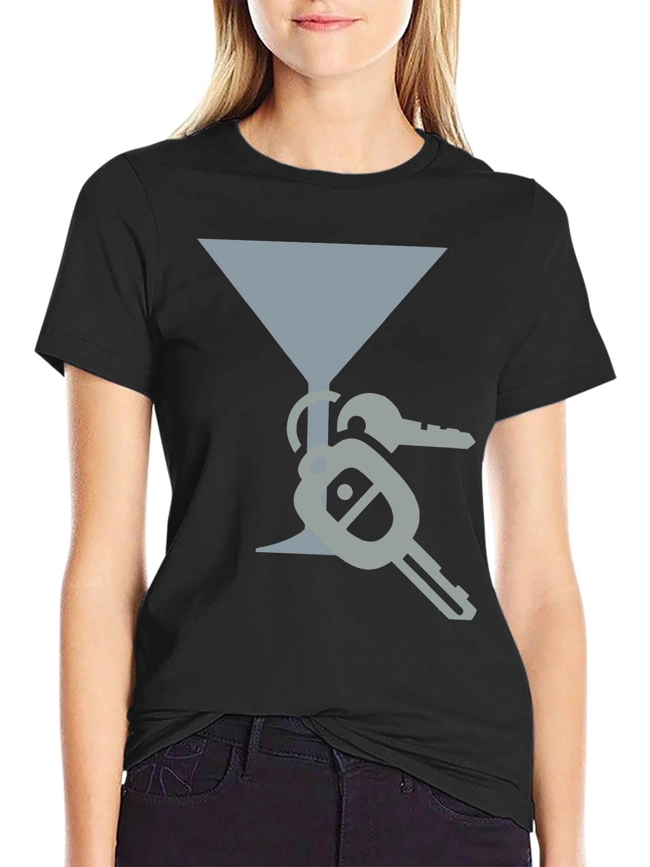 Martini Glass & Keys Graphic Tee